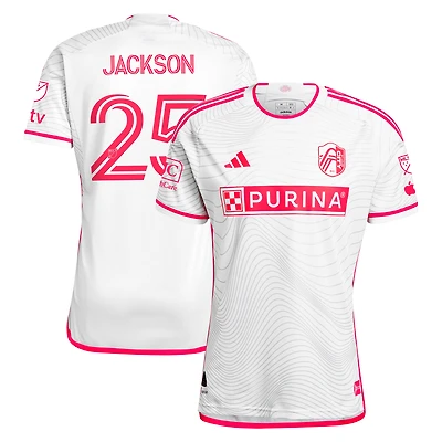 Men's adidas Aziel Jackson White St. Louis City SC 2024 The Confluence Kit Authentic Player Jersey
