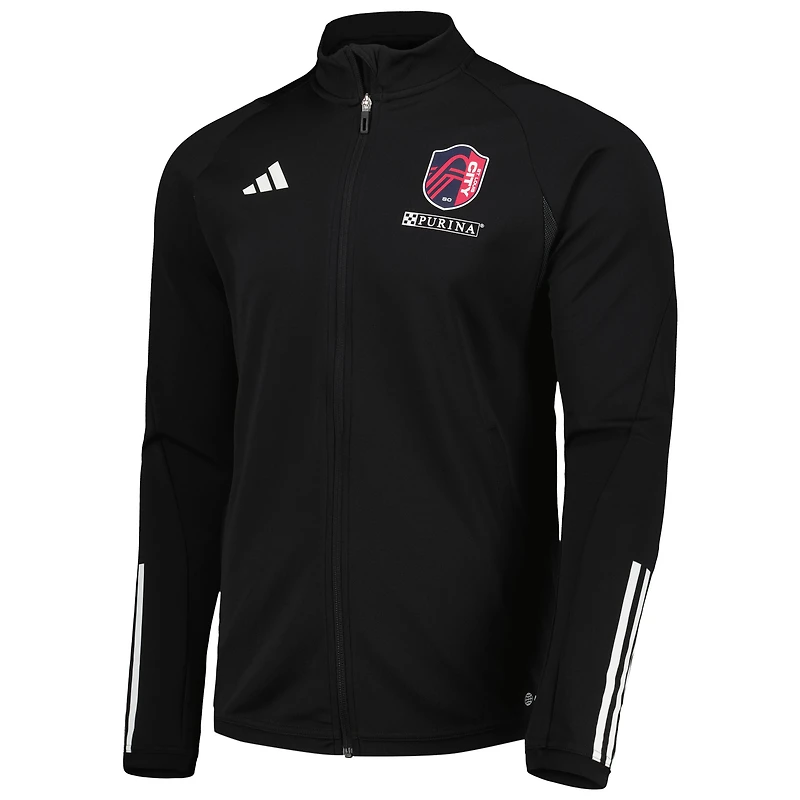 Haut d'entraînement à fermeture éclair intégrale adidas St. Louis City SC 2023 On-Field AEROREADY pour homme Noir