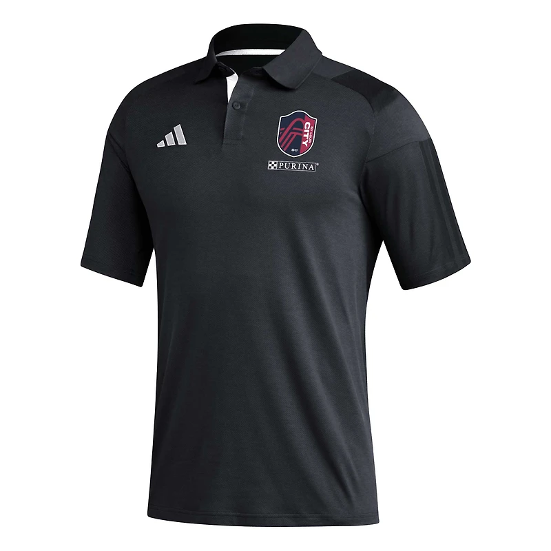 Men's adidas Black St. Louis City SC 2023 On-Field Training Polo