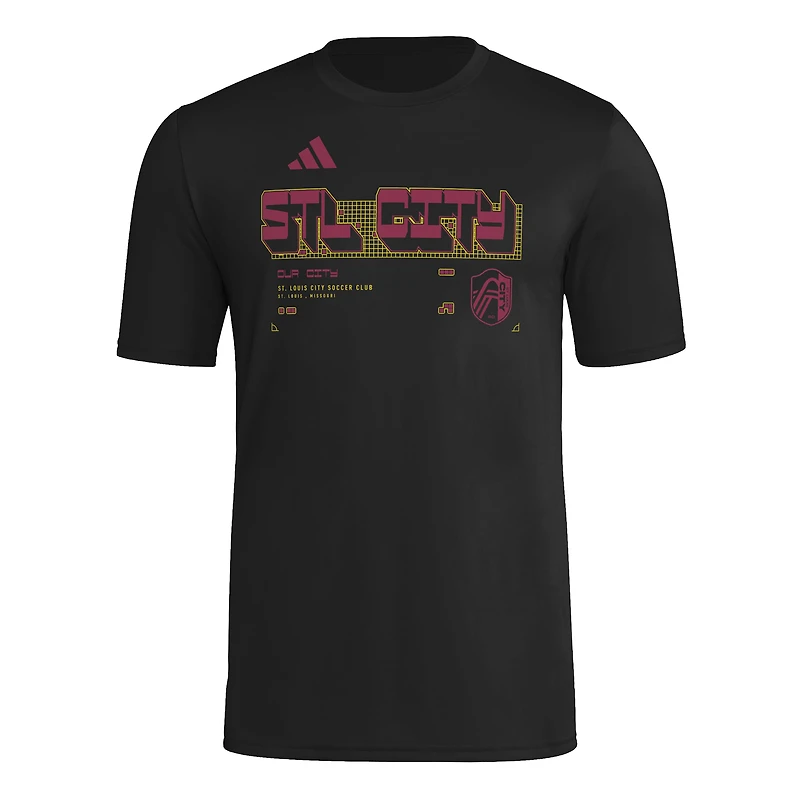 Men's adidas Black St. Louis CITY SC 2026 Anthem AEROREADY Pregame T-Shirt