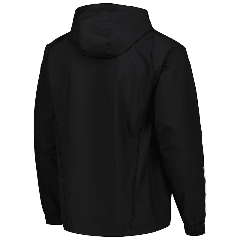 Men's adidas Black St. Louis City SC All-Weather Raglan Hoodie Full-Zip Jacket