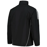 Veste de pluie à capuche entièrement zippée adidas St. Louis City SC Tiro 24 pour hommes, noire