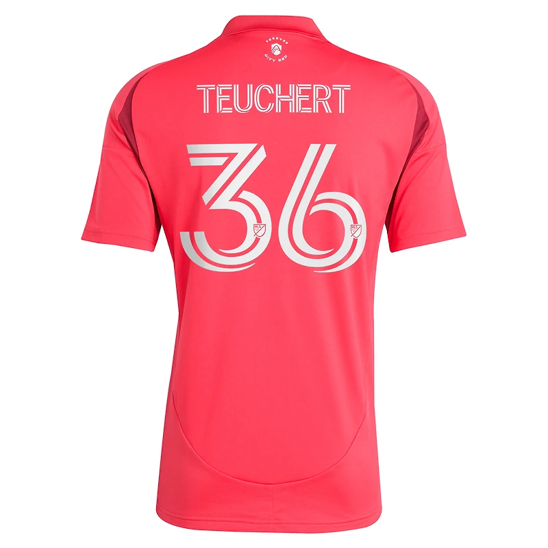 Men's adidas Cedric Teuchert Pink St. Louis CITY SC 2025 Forever Red Replica Player Jersey