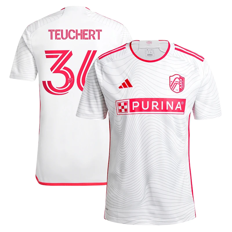 Men's adidas Cedric Teuchert Pink St. Louis CITY SC 2025 Forever Red Replica Player Jersey