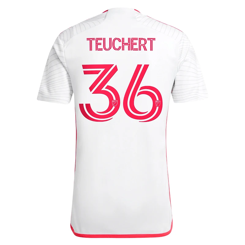 Maillot de joueur réplique adidas Cedric Teuchert pour homme St. Louis City SC 2024 The Confluence Kit White