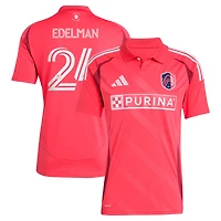 Men's adidas Daniel Edelman Red St. Louis CITY SC 2025 Forever Replica Jersey