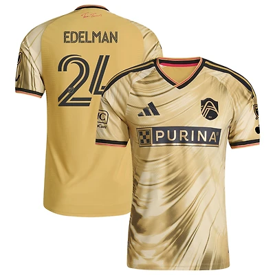 Men's adidas Daniel Edelman Yellow St. Louis CITY SC 2026 The Tina Turner Kit On-Field Authentic Patch Jersey