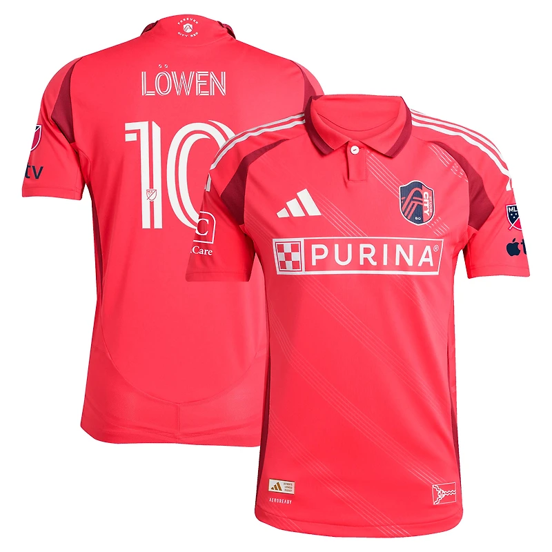 Men's adidas Eduard Löwen White St. Louis City SC 2024 The Confluence Kit Authentic Player Jersey