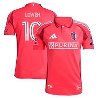 Men's adidas Eduard Löwen White St. Louis City SC 2024 The Confluence Kit Authentic Player Jersey
