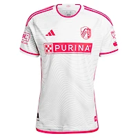 Men's adidas Eduard Löwen White St. Louis City SC 2024 The Confluence Kit Authentic Player Jersey
