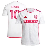 Maillot de joueur réplique adidas Eduard Löwen St. Louis City SC 2024 The Confluence Kit Blanc pour homme