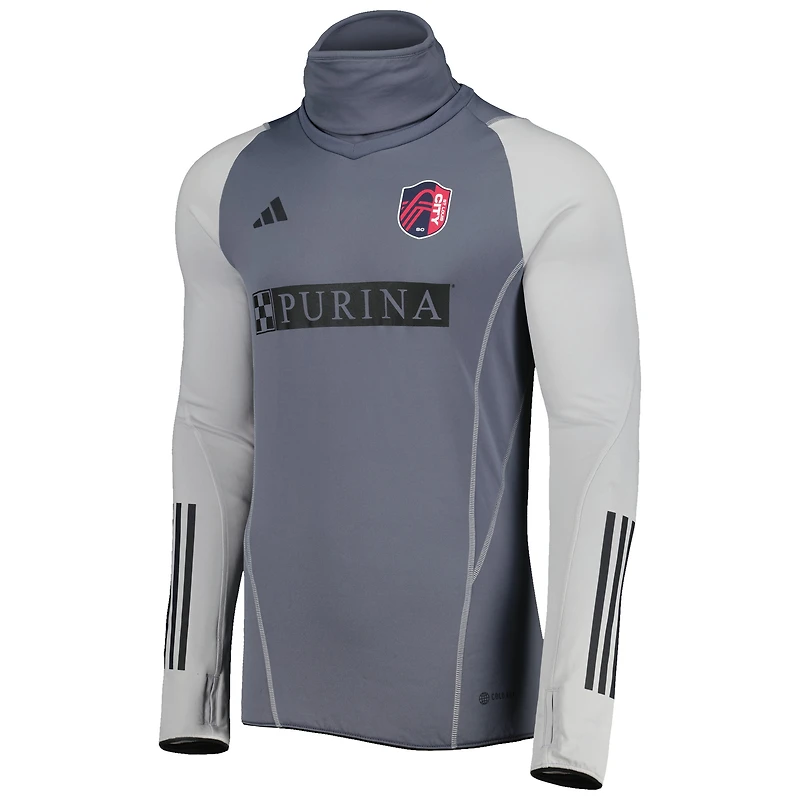 Men's adidas Gray St. Louis City SC Warm Raglan COLD.RDY Top