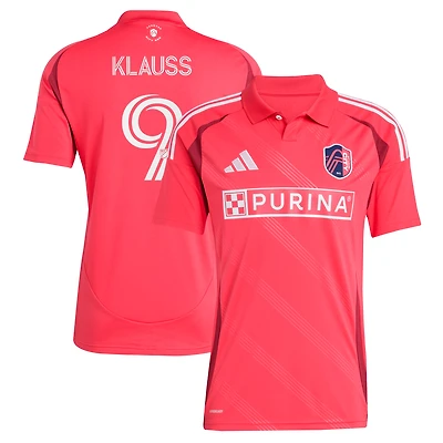 Maillot de joueur réplique rouge adidas João Klauss pour homme St. Louis CITY SC 2025 Forever Red