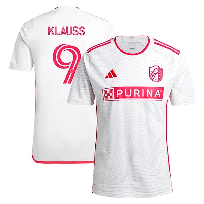 Men's adidas João Klauss White St. Louis City SC 2024 The Confluence Kit Replica Player Jersey