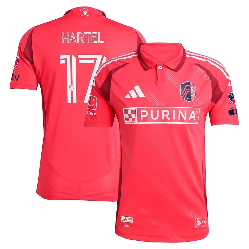 Men's adidas Marcel Hartel White St. Louis City SC 2024 The Confluence Kit Authentic Player Jersey