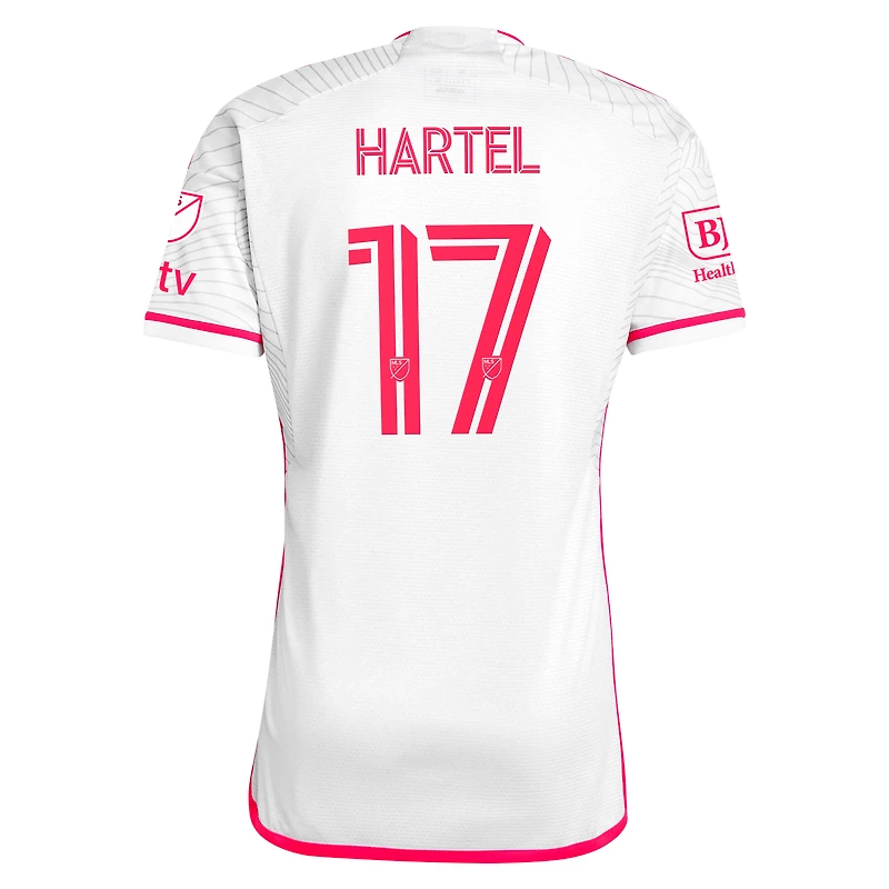 Men's adidas Marcel Hartel White St. Louis City SC 2024 The Confluence Kit Authentic Player Jersey