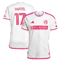 Men's adidas Marcel Hartel White St. Louis City SC 2024 The Confluence Kit Authentic Player Jersey