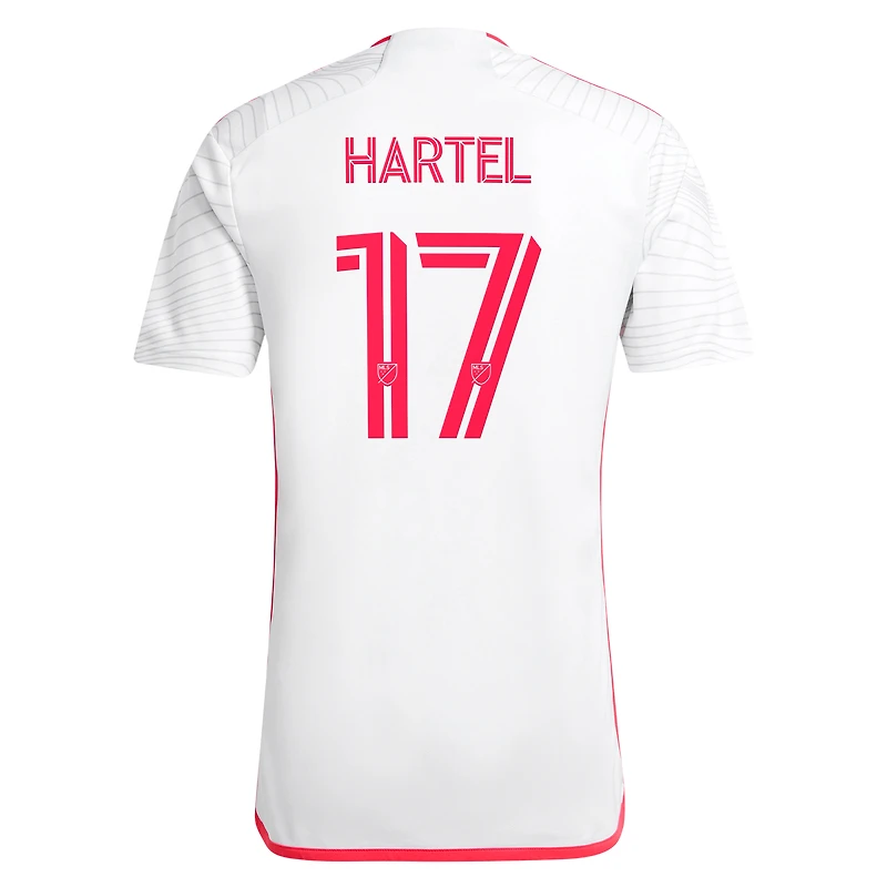 Maillot de joueur réplique adidas Marcel Hartel blanc St. Louis City SC 2024 The Confluence Kit pour homme