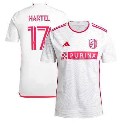 Maillot de joueur réplique adidas Marcel Hartel blanc St. Louis City SC 2024 The Confluence Kit pour homme