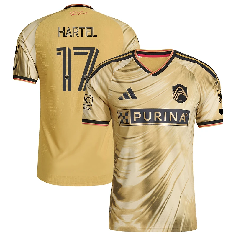 Men's adidas Marcel Hartel Yellow St. Louis CITY SC 2026 The Tina Turner Kit On-Field Authentic Patch Jersey