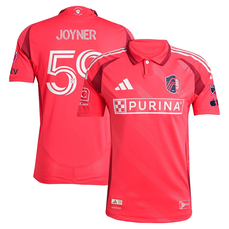 Men's adidas MyKhi Joyner Red St. Louis CITY SC 2025 Forever On-Field Authentic Jersey