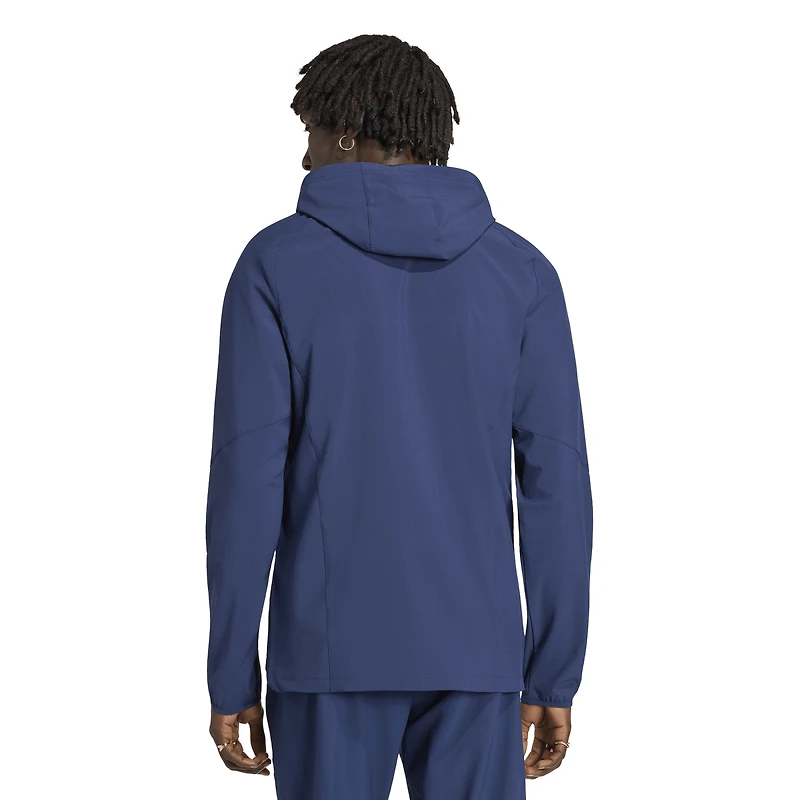 Men's adidas Navy St. Louis CITY SC Tiro Travel Full-Zip Hooded Windbreaker