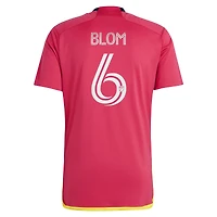 Men's adidas Njabulo Blom Red St. Louis CITY SC 2023 Kit Replica Jersey