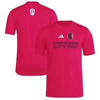 T-shirt adidas rose St. Louis City SC 2025 pour homme avec maillot Hook AEROREADY