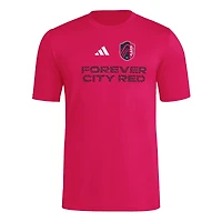 T-shirt adidas rose St. Louis City SC 2025 pour homme avec maillot Hook AEROREADY