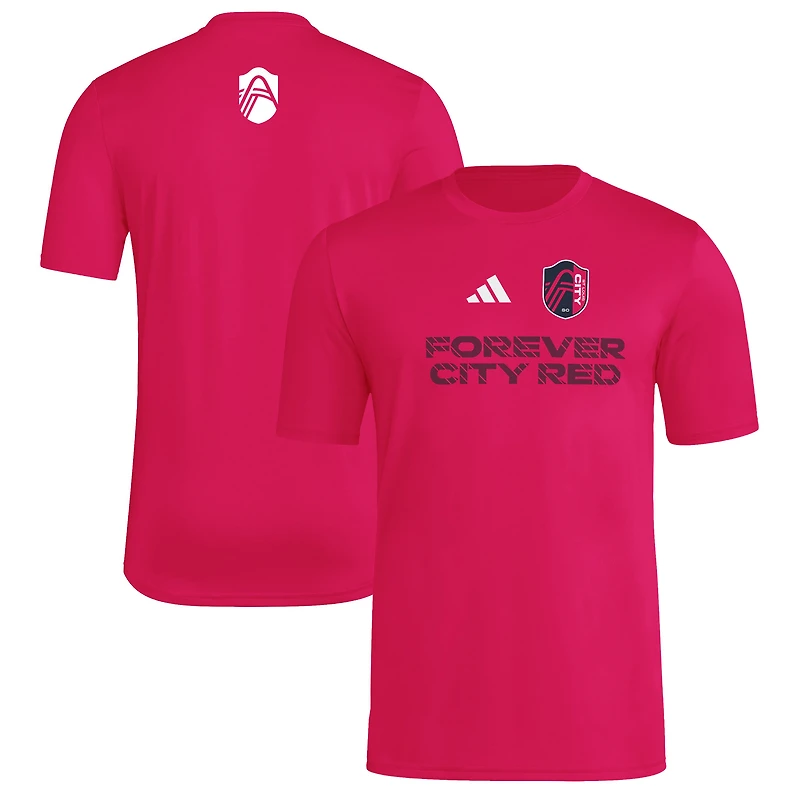 T-shirt adidas rose St. Louis City SC 2025 pour homme avec maillot Hook AEROREADY