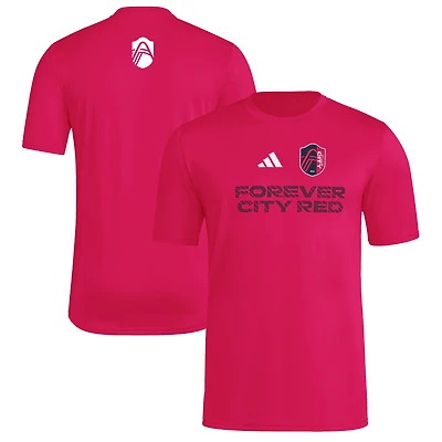 T-shirt adidas rose St. Louis City SC 2025 pour homme avec maillot Hook AEROREADY