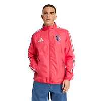 Men's adidas Red/White St. Louis City SC 2025 Anthem Reversible Full-Zip Jacket