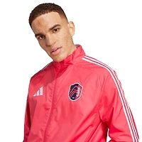 Men's adidas Red/White St. Louis City SC 2025 Anthem Reversible Full-Zip Jacket