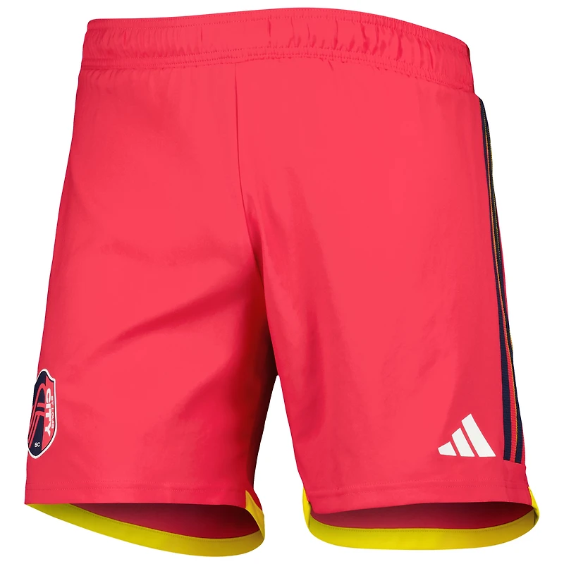 Short adidas St. Louis City SC 2023 extérieur AEROREADY Authentic pour homme rouge