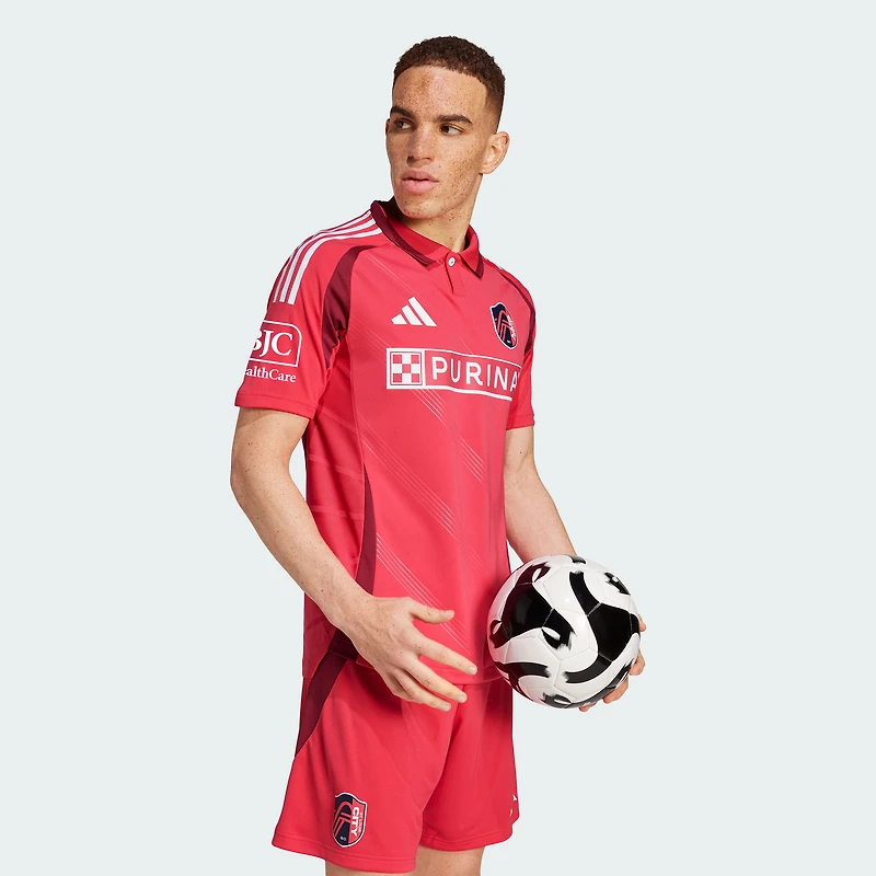 Maillot adidas rouge authentique Forever City St. Louis SC 2025 pour homme