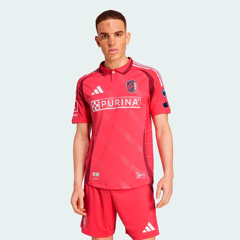 Men's adidas Red St. Louis CITY SC 2025 Forever On-Field Authentic Jersey