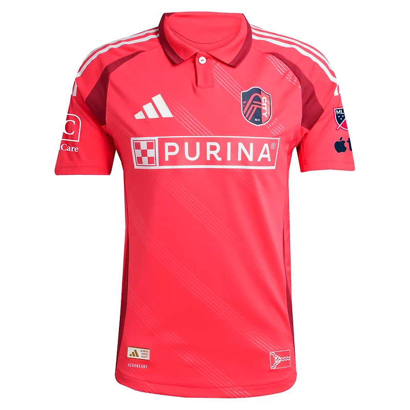 Men's adidas Red St. Louis CITY SC 2025 Forever On-Field Authentic Jersey