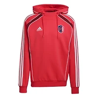 Men's adidas Red St. Louis City SC 2025 Travel Pullover Hoodie