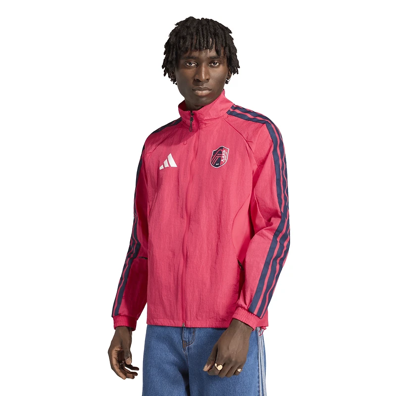 Veste raglan zippée adidas St. Louis CITY SC 2026 Anthem rouge pour homme