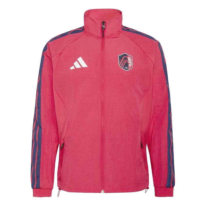 Men's adidas Red St. Louis CITY SC 2026 Anthem Raglan Full-Zip Jacket