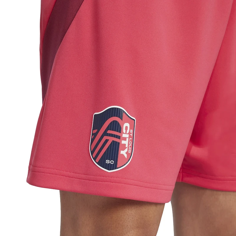 Short adidas rouge authentique pour homme St. Louis CITY SC Domicile 2025 Forever Red