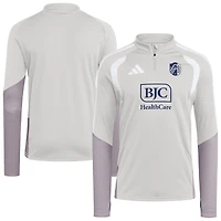 Haut d'entraînement zippé 1/4 adidas Silver St. Louis CITY SC 2026 pour homme