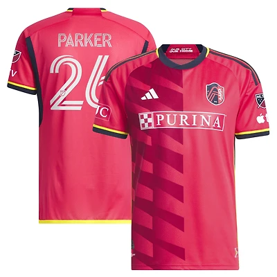 Men's adidas Tim Parker Red St. Louis City SC 2023 The Spirit Kit Authentic Jersey
