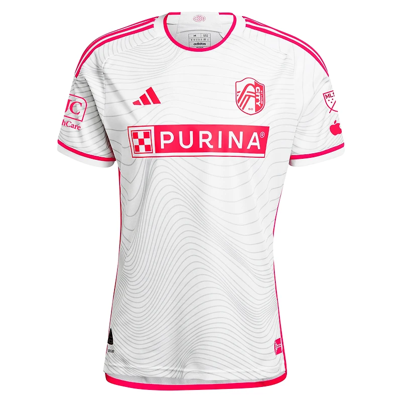 Maillot authentique adidas St. Louis City SC 2024 The Confluence Kit blanc pour homme