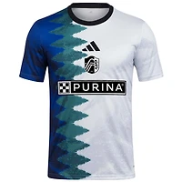 Haut d'avant-match adidas blanc St. Louis CITY SC 2025 Gaming AEROREADY pour homme