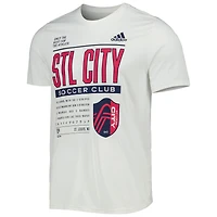 T-shirt adidas Performance St. Louis City SC Club DNA pour hommes, blanc