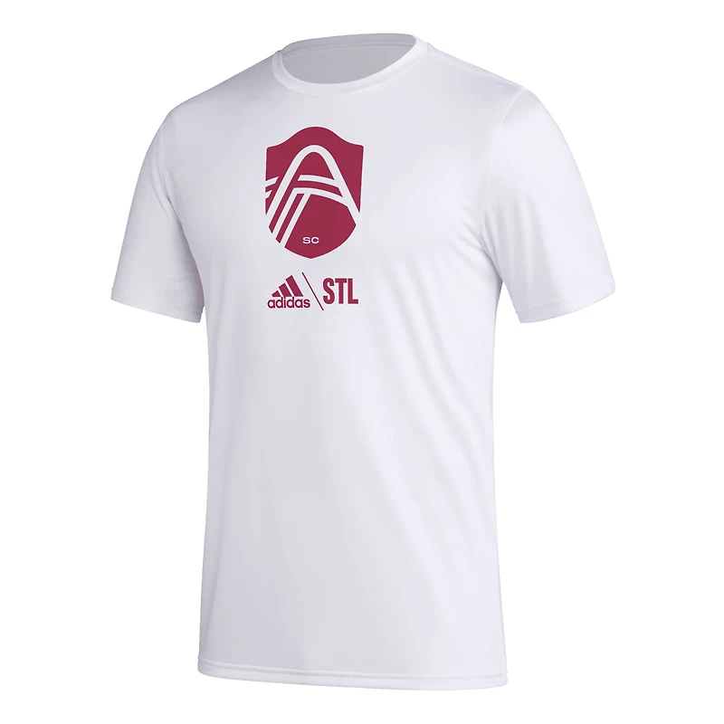 T-shirt adidas St. Louis City SC Icon blanc pour homme