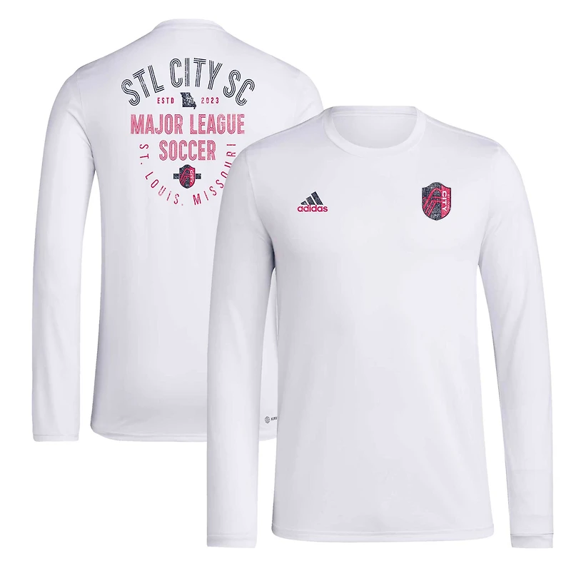 Men's adidas White St. Louis City SC Local Stoic Long Sleeve T-Shirt