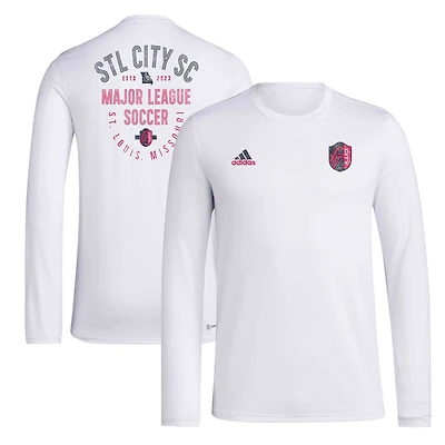 Men's adidas White St. Louis City SC Local Stoic Long Sleeve T-Shirt