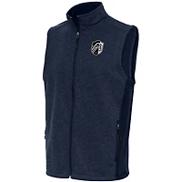 Men's Antigua  Heather Navy St. Louis City SC Brushed Metallic Course Full-Zip Vest